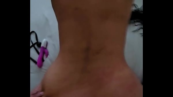 Handcuffed and blindfolded slut cums twice taking a hard cock and whipping from behind