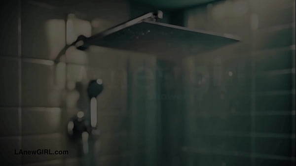 Sophisticated brunette stunner enjoys a sensual bath