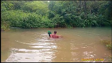 Fucking Naughty Colledge Course Mates big cock during village river bath