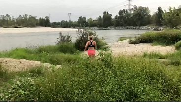 [Full HD] 10.5″ Monster Cock Outdoor: Intense Ticino River Session